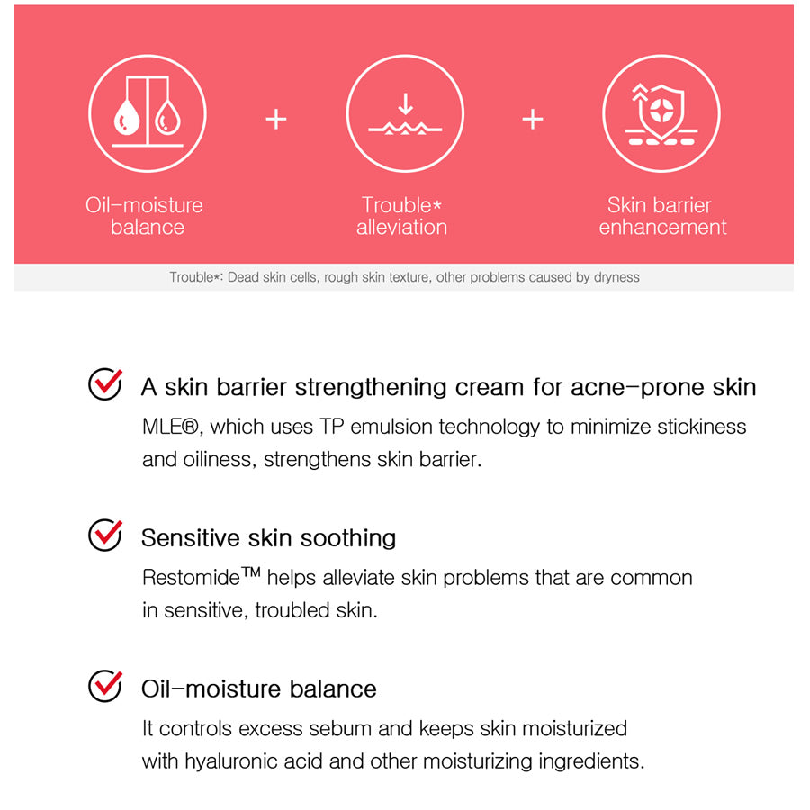 Skin barrier strengthening cream for acne-prone skin