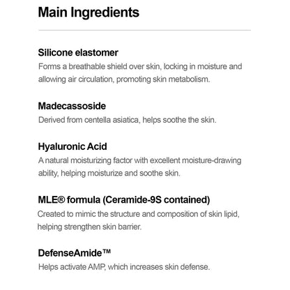 Skin repair cream ingredients for damaged skin