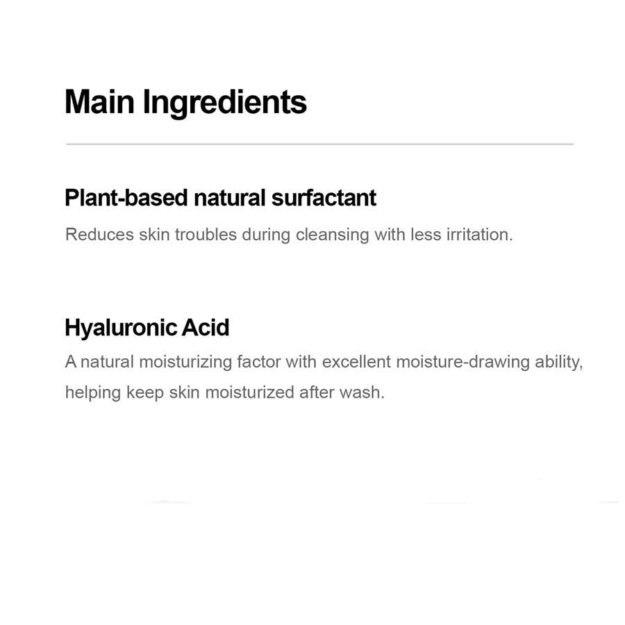 Contains the best ingredients for cleansing including Hyaluronic Acid
