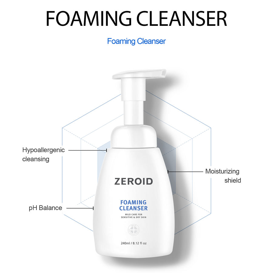 Foaming face cleanser