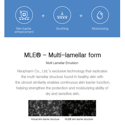 Contains patented MLE and ceramides for continuous skin barrier protection